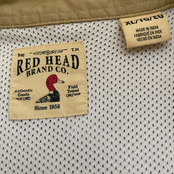 NWT Red Head Brand Co Mens Vented Fishing Shirt XL Button Up Beige Short… - Picture 10 of 11